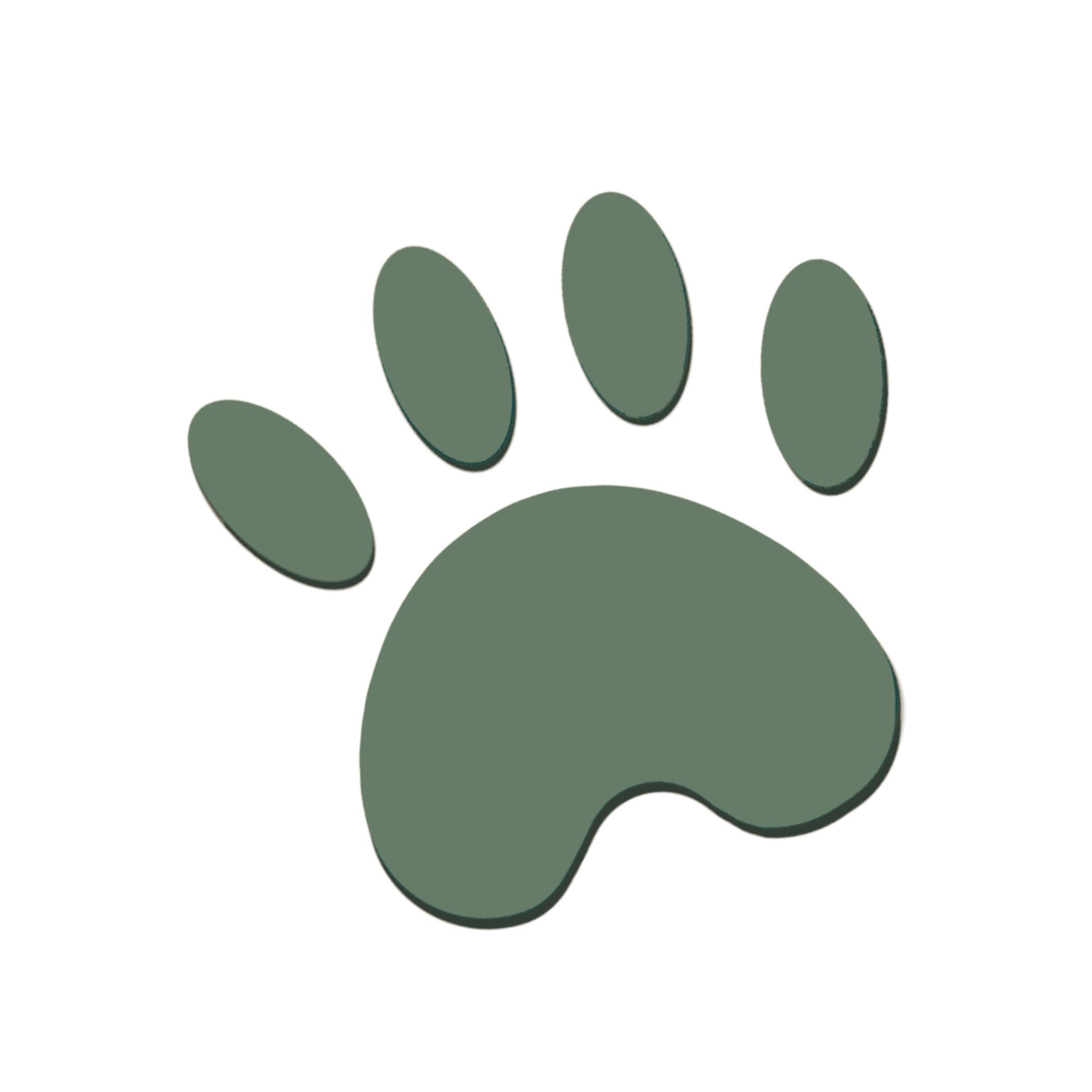 Green cat print