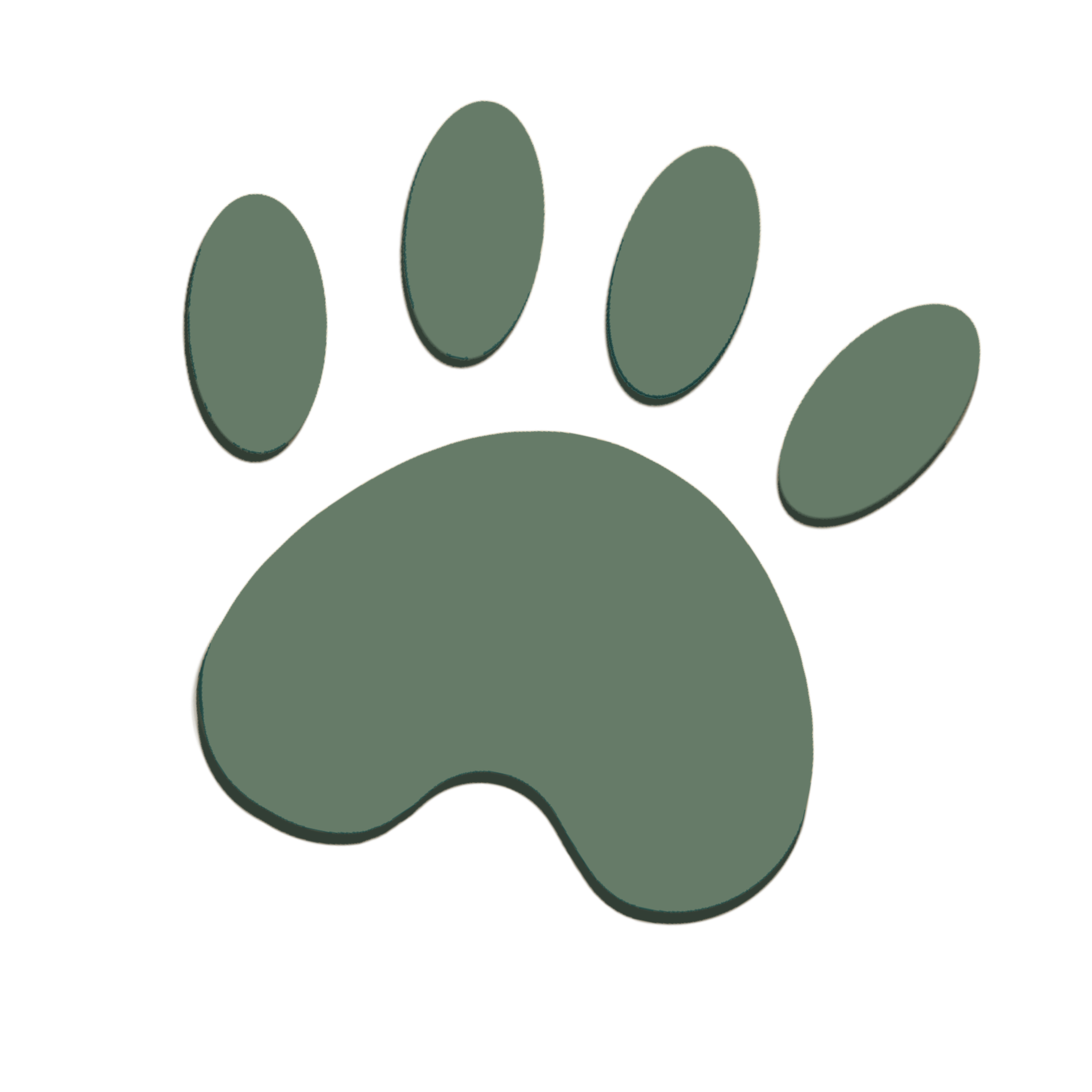 Green cat print